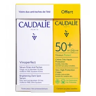 Caudalie COFRE Vinoperfect Serum, 30 ml + Caudalie Solar SPF50+ 25 ml — preț și oferte