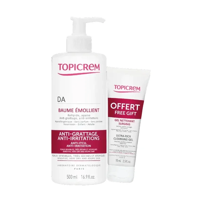 Pachet topicrem Da Emollient Balm 500 Ml + Da Superfatting Gel 75 Ml — preț și oferte