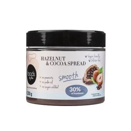 Crema de alune de padure si cacao 30%, 250g, Foods By Ann — preț și oferte