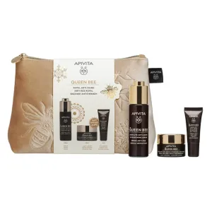 Apivita Promo Pack Queen Bee Total Anti-Aging & Contour Lifting Serum 30ml cu FREE Light Texture Cream 15ml & Eye Cream 5ml