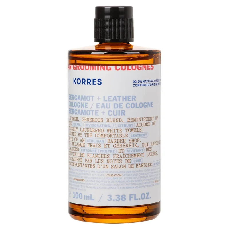 Korres Athenian Grooming Bergamot & Leather Apă de colonie pentru bărbați 100ml — preț și oferte