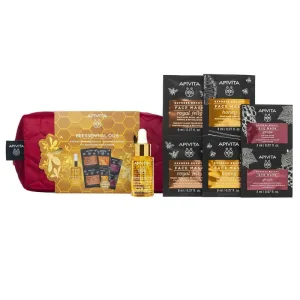 Apivita Promo Pack Beessential Oils Day Oil Strengthening & Hydrating 15ml & GRATUIT Mască de față Honey 2x8ml, Mască de față Royal Jelly 2x8ml & Mască de ochi Grape2x8ml
