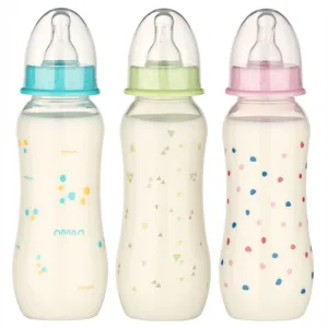 Biberon PP fara BPA, decor buline, tetina rotunda M, 48010, Baby Nova | 240 ml