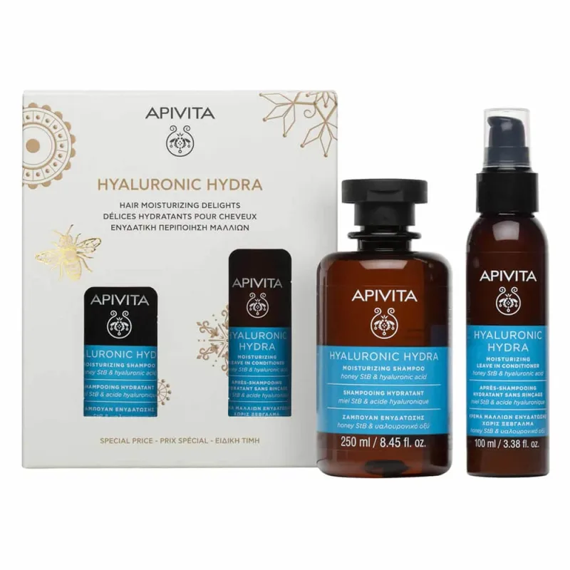 Apivita Promo Pack Hyaluronic Hydra Șampon hidratant 250ml & Balsam hidratant 100ml — preț și oferte