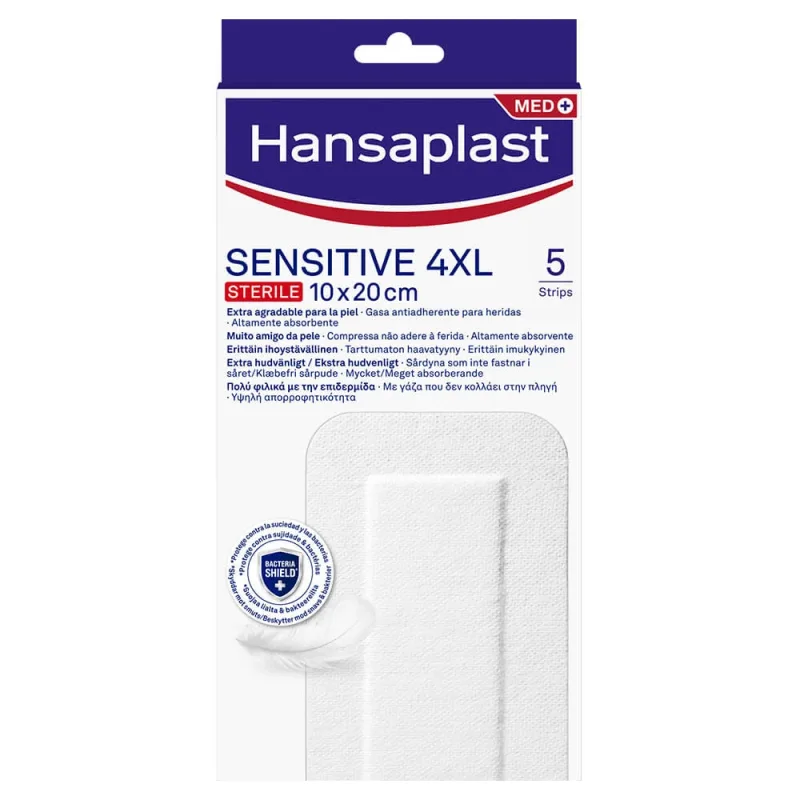Hansaplast Sensitive 4XL tampoane sterile 10x20cm 5pcs — preț și oferte