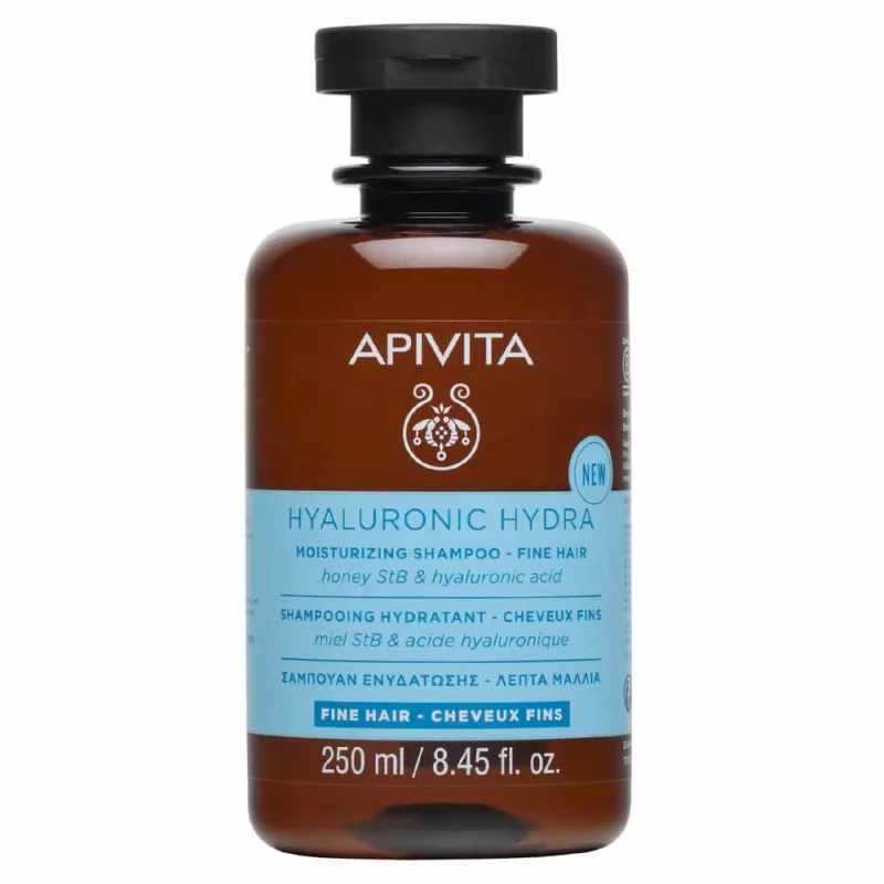 Șampon hidratant Apivita Hyaluronic Hydra pentru păr fin cu miere StB și acid hialuronic 250ml — preț și oferte