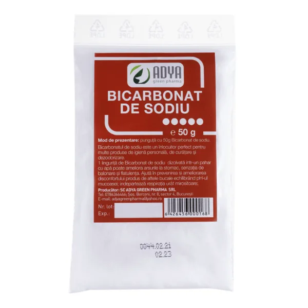 Bicarbonat de sodiu, Adya Green Pharma | 50 g — preț și oferte