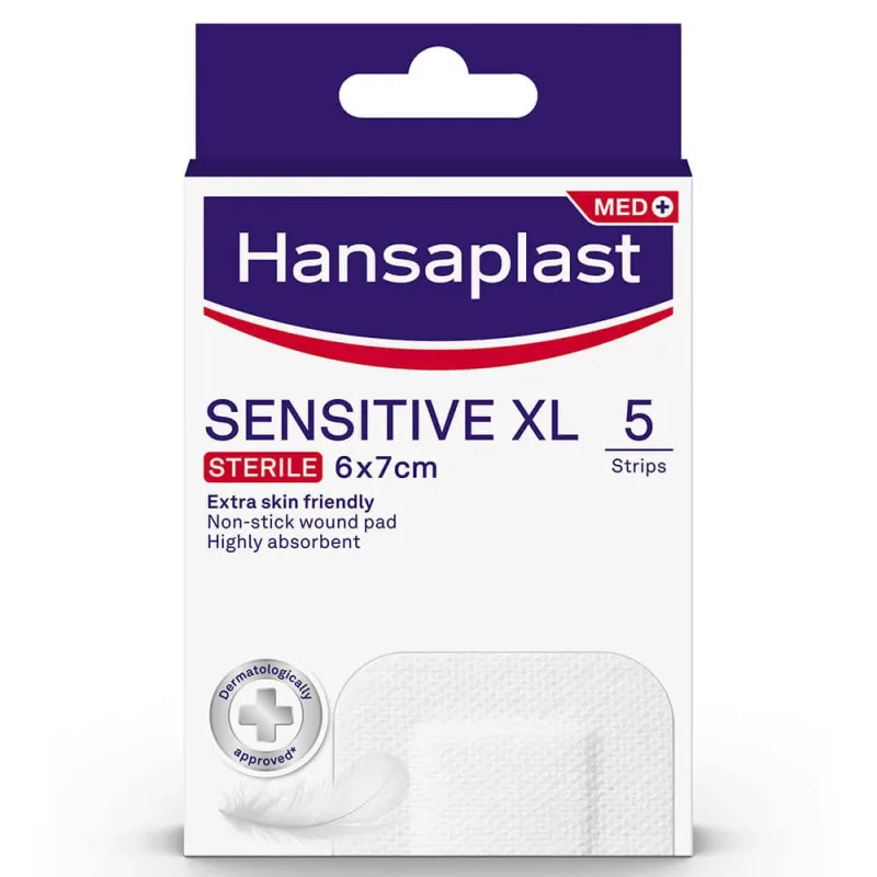 Hansaplast Med+ Sensitive XL Steril 6x7cm 5pcs — preț și oferte