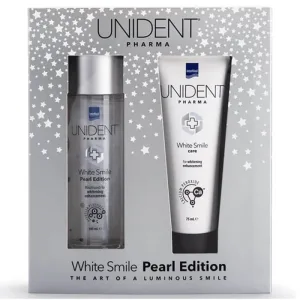 Intermed Unident Promo Pack White Smile Care pastă de dinți 75ml & White Smile Pearl Edition apă de gură 100ml