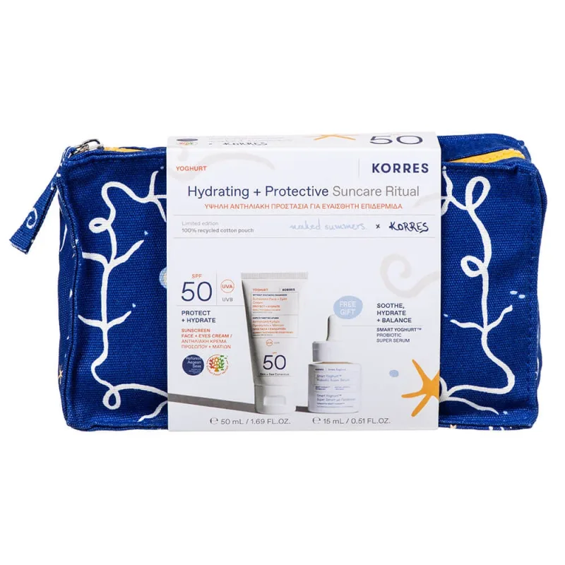 Korres Promo Pack Cremă de față cu protecție solară Yoghurt SPF50 50ml & FREE Smart Yoghurt Probiotic Super Serum 15ml — preț și oferte