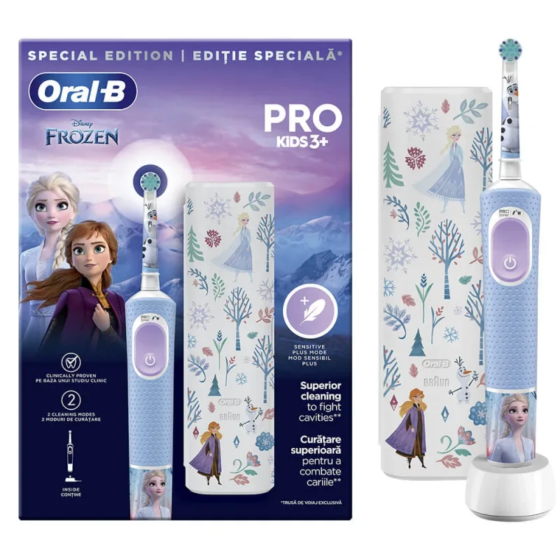 Oral B Pro Kids 3+ Frozen cu cutie de călătorie — preț și oferte