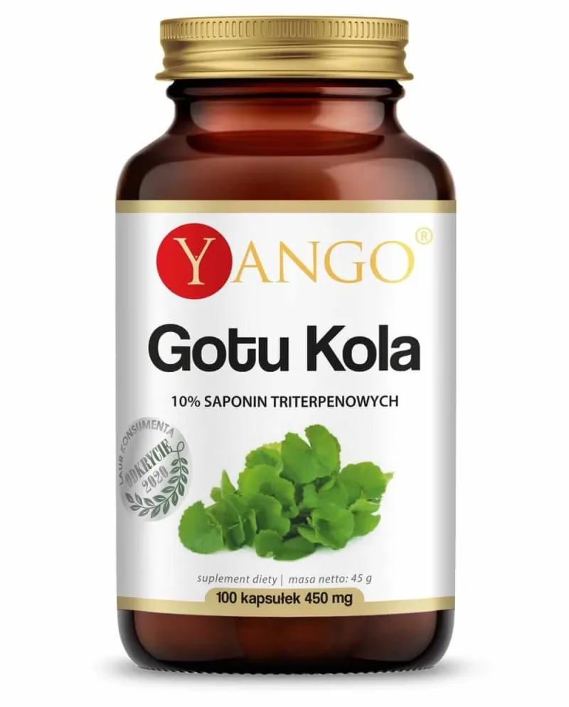Gotu kola - extract de 10% saponine triterpenice - 100 capsule - Yango — preț și oferte