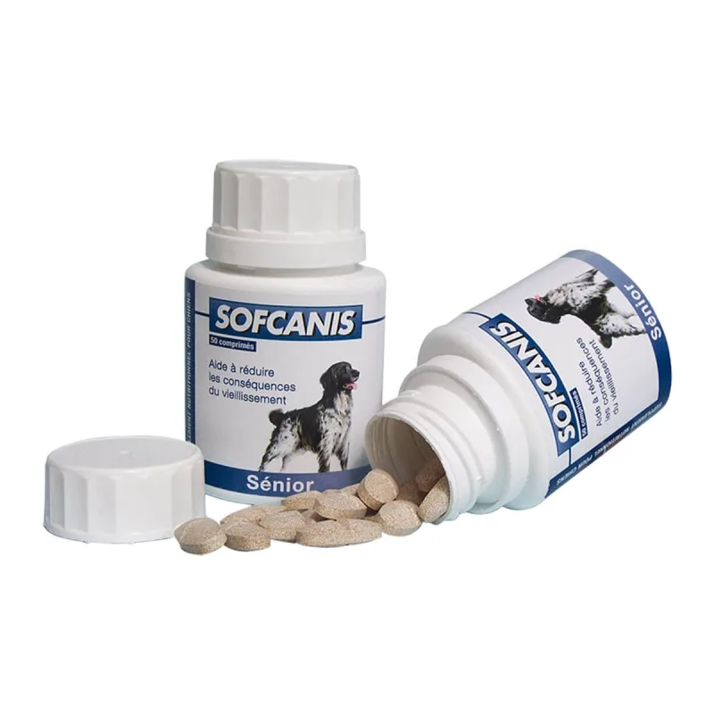 SOFCANIS Senior, XS-XL, supliment multivitamine câini senior, flacon, 50 comprimate — preț și oferte