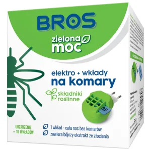 Bros Green Power, electro + cartușe pentru țânțari, 10 bucăți