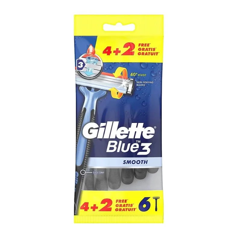 Gillette Blue3 Smooth Aparate de ras de unică folosință, 6 bucăți — preț și oferte