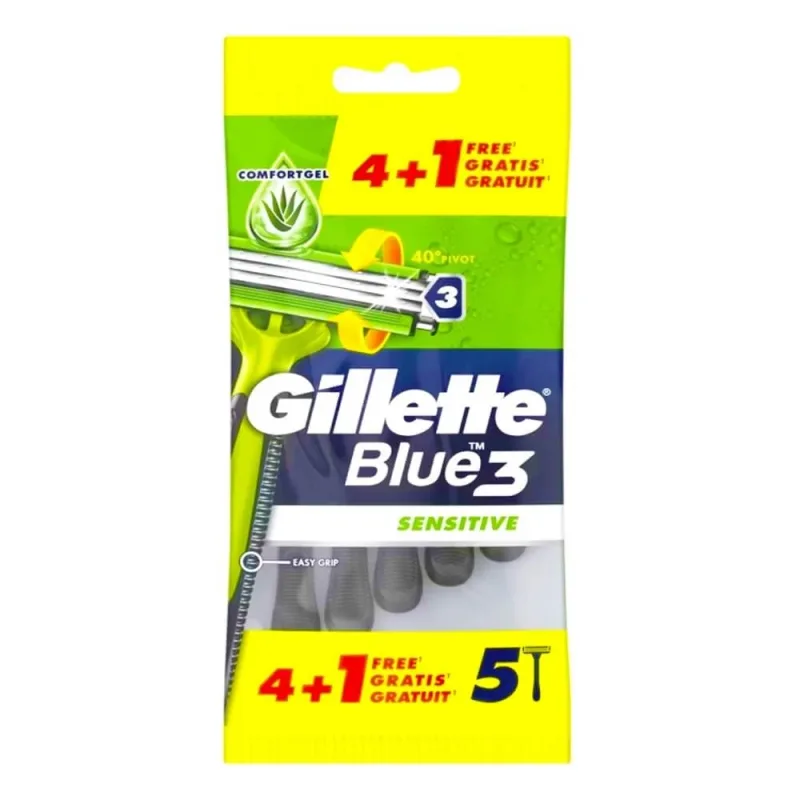 Gillette Blue3 Sensitive Aparate de ras de unică folosință, 5 bucăți — preț și oferte