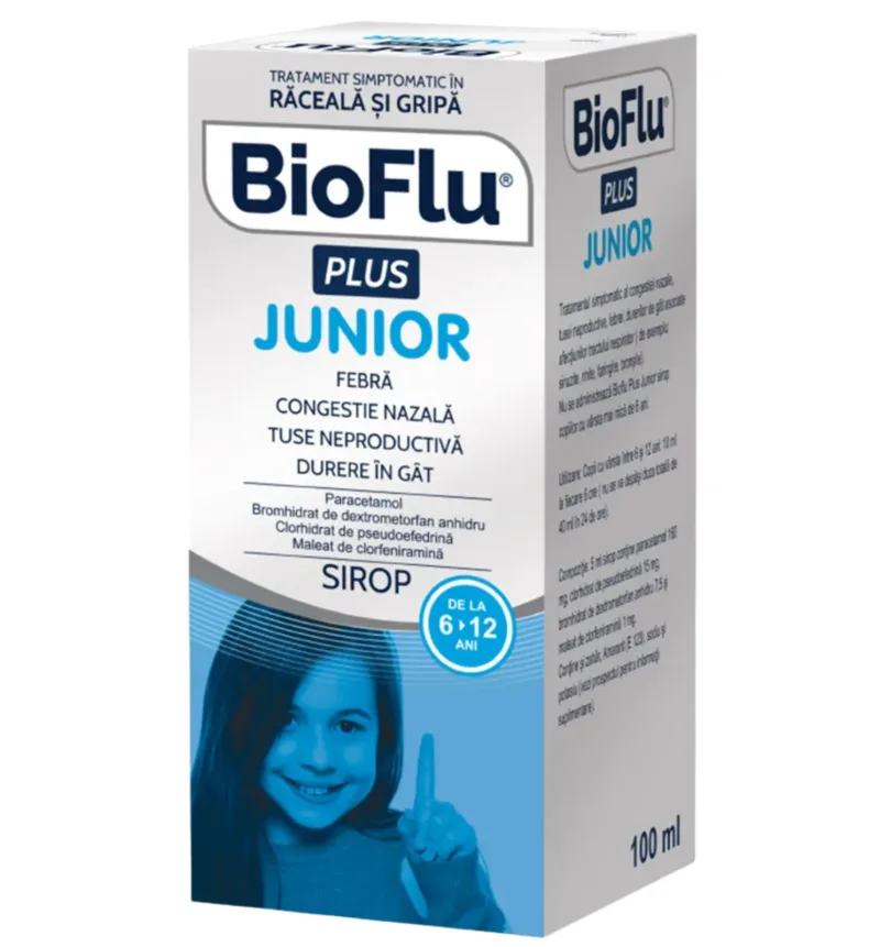 Bioflu Plus Junior Sirop | 100 ml BIOFARM — preț și oferte