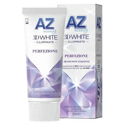 Pasta de dinti pentru albire 3D White Illuminate Perfezione, 50 ml, AZ Ricerca — preț și oferte