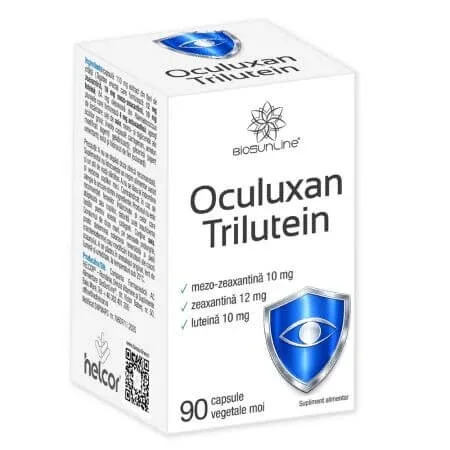 Oculuxan Trilutein, 90 capsule vegetale moi, BioSunLine — preț și oferte