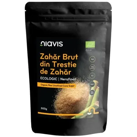Zahar brut din trestie de zahar, 500 g, Niavis — preț și oferte