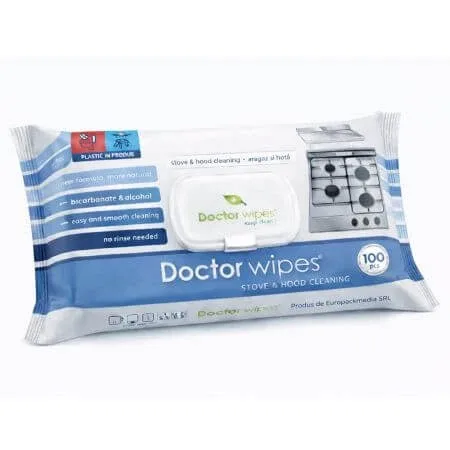 Servetele umede pentru hota si aragaz, 100 bucati, Doctor Wipes — preț și oferte