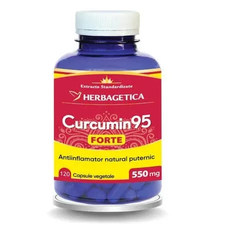 Curcumin 95 forte, 120 capsule, Herbagetica — preț și oferte