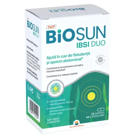 Biosun Ibsi Duo, Sun Wave Pharma | 30 capsule + 60 capsule moi — preț și oferte