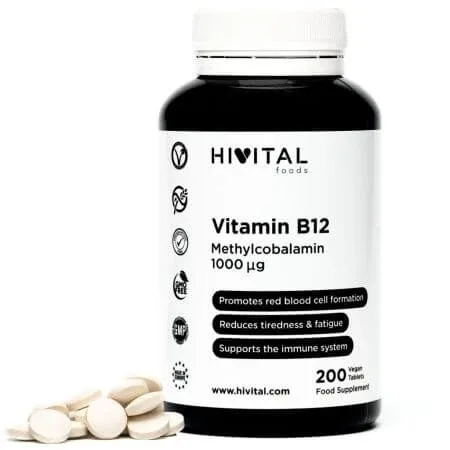 Vitamina B12, 200 tablete vegane, Hivital — preț și oferte