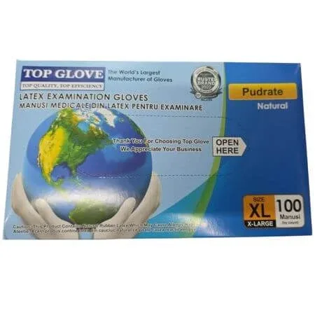 Manusi din latex Roval Med, XL (113 mm), 100 bucati, Top Glove — preț și oferte