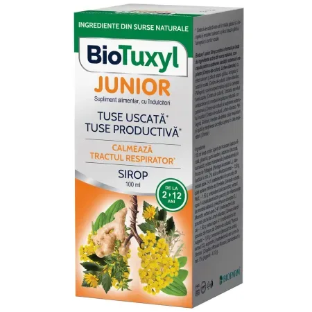 BioTuxyl Junior sirop, Biofarm | 100 ml — preț și oferte