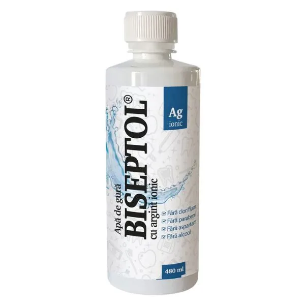 Biseptol apa de gura cu Argint ionic, Dacia Plant | 480 ml — preț și oferte