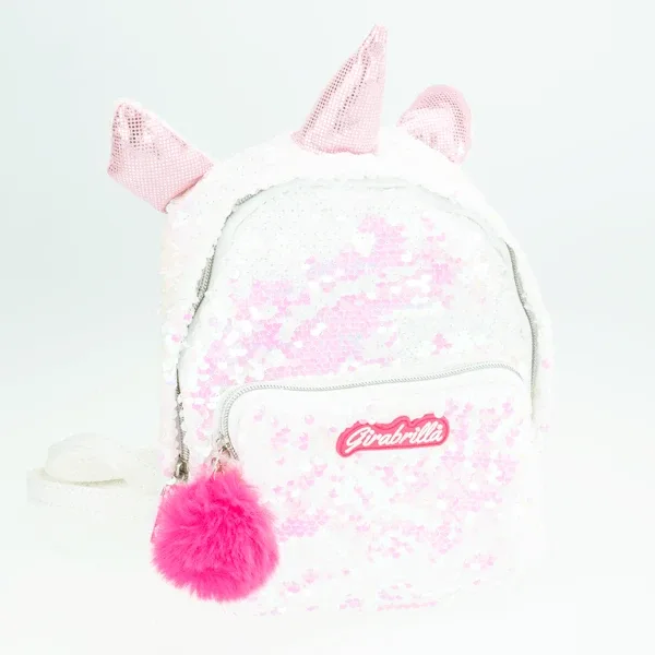 Rucsac fetiță Girabrilla – model Unicorn cu paiete reversibile, bretele reglabile și buzunar frontal — preț și oferte