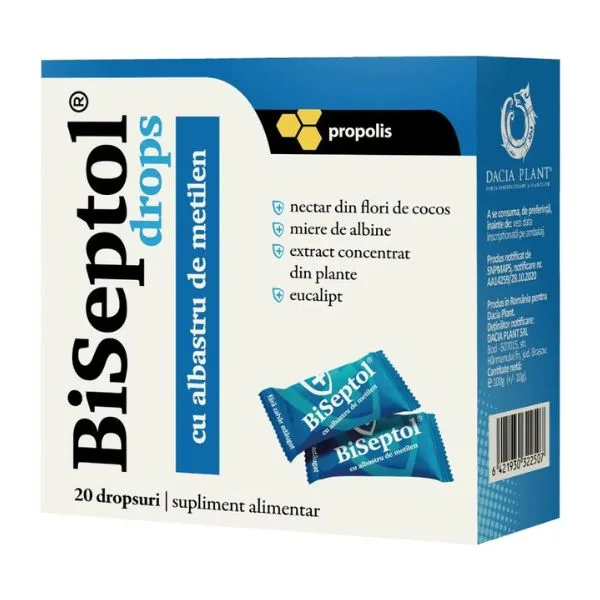 Biseptol drops, Dacia Plant | 100 g — preț și oferte
