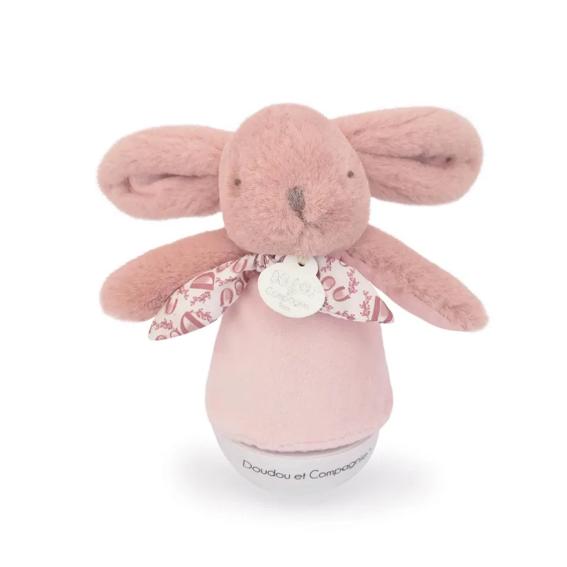 Veioza muzicala iepuras pufos, 16 cm, roz — preț și oferte