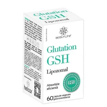 Glutation Lipozomal GSH, 60 capsulevegetale gastrorezistente, BioSunLine — preț și oferte