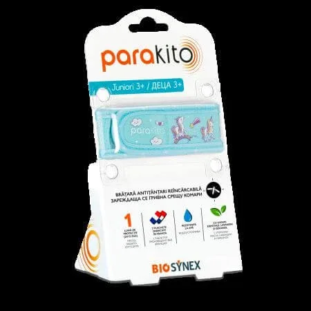 Bratara pentru copii impotriva tantarilor 3 ani+ Unicorn, 1 bucata, Para Kito — preț și oferte