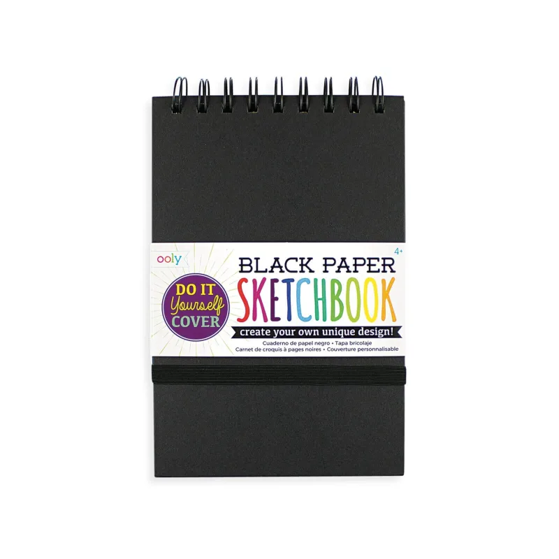 Caiet schite A5 hartie neagra, 75 file, 110 gr/mp , coperta DIY — preț și oferte