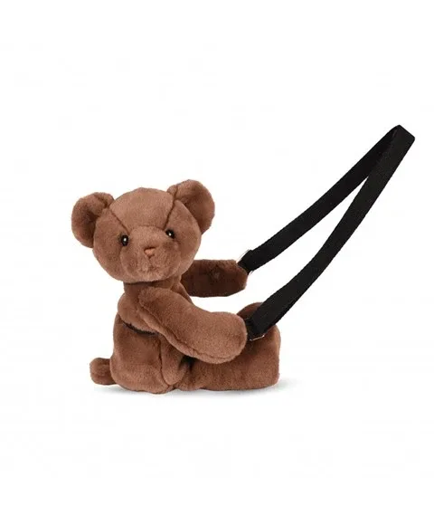 Ursulet din plus - geanta crossbody adorabila, 30 cm, Maro Inchis — preț și oferte