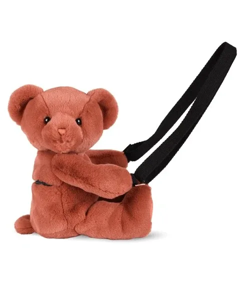 Ursulet din plus - geanta crossbody adorabila, 30 cm, Teracota — preț și oferte