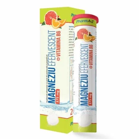 Magneziu 375 mg + Vitamina B6, 20 capsule efervescente, Pharma-Z — preț și oferte