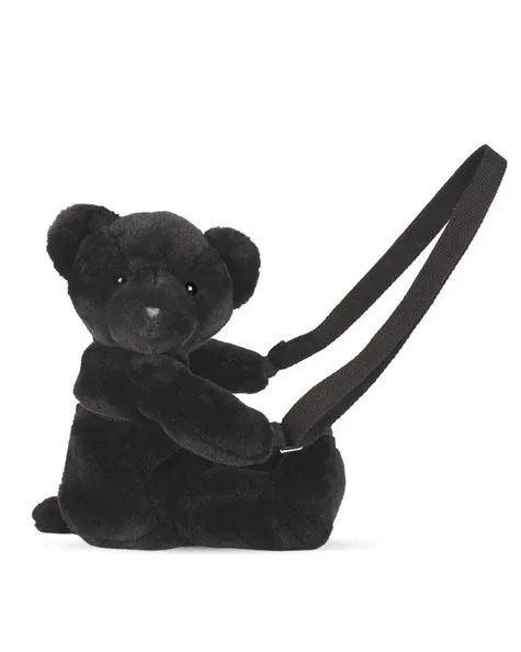 Ursulet din plus - geanta crossbody adorabila, 30 cm, Negru — preț și oferte