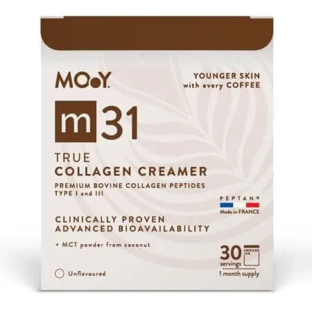 Pudra de colagen bovin cu peptide m31 True Colagen Creamer, 210 g, Molecules of Youth — preț și oferte