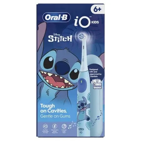 Periuta de dinti electrica pentru varste de 6+ iO Kids Disney Stitch, 1 bucata, Oral-B — preț și oferte