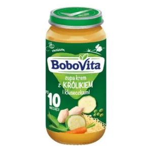 BoboVita Supă cremă cu iepure și tăiței după 10 luni, 250 g