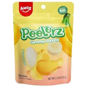 Jeleuri cu banana Peelerz Gummy Banana, 65 g, Amos