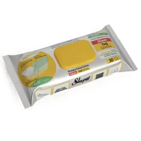 Servetele umede degresante cu spuma activa Easy Clean, 30 bucati, Sleepy — preț și oferte