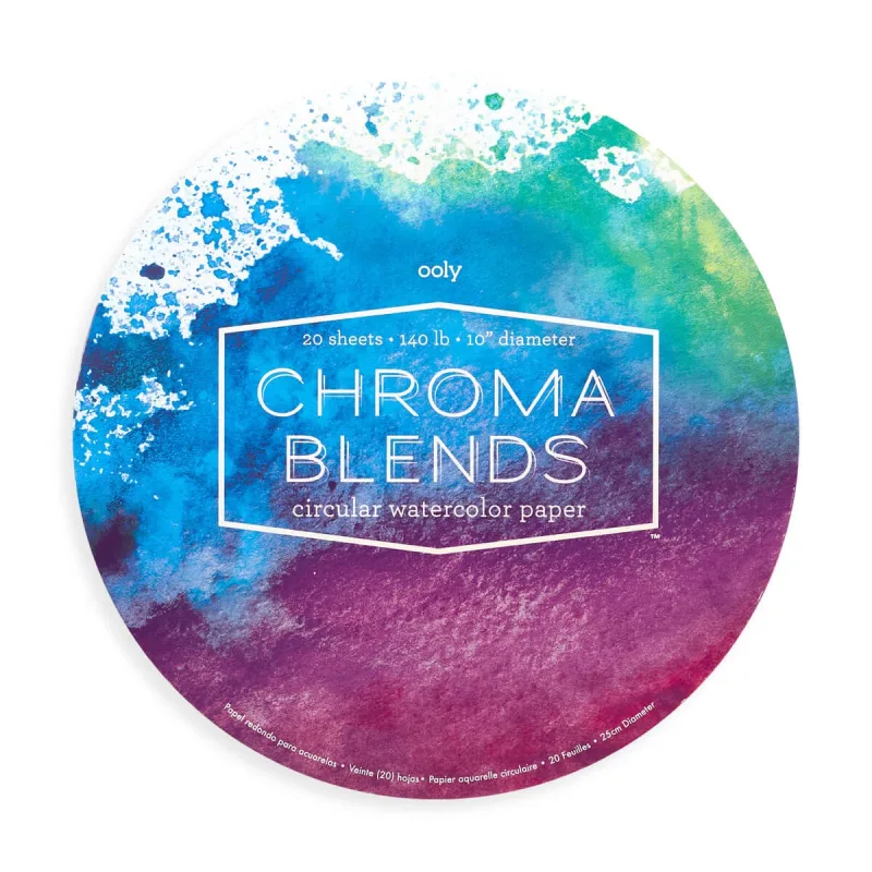 Bloc desen circular Watercolor Chroma Blends — preț și oferte
