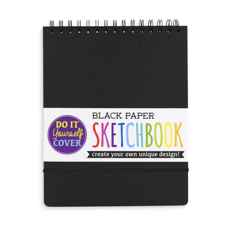 Caiet schite A4 hartie neagra, 75 file, 110 gr/mp , coperta DIY — preț și oferte