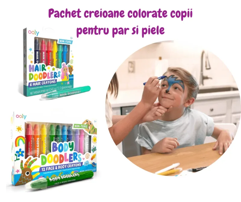 Pachet Creioane colorate pentru păr si piele — preț și oferte