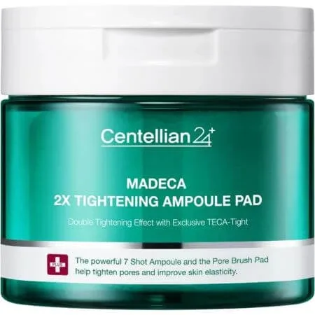 Dischete exfoliante si tonifiante Madeca 2X Tightening, 60 bucati, Centellian 24 — preț și oferte
